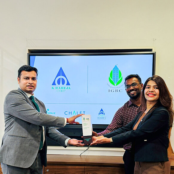 K Raheja Corp honored with the Green Visionary Award by IGBC (Indian Green Building Council) at the Green Mumbai Summit 2025