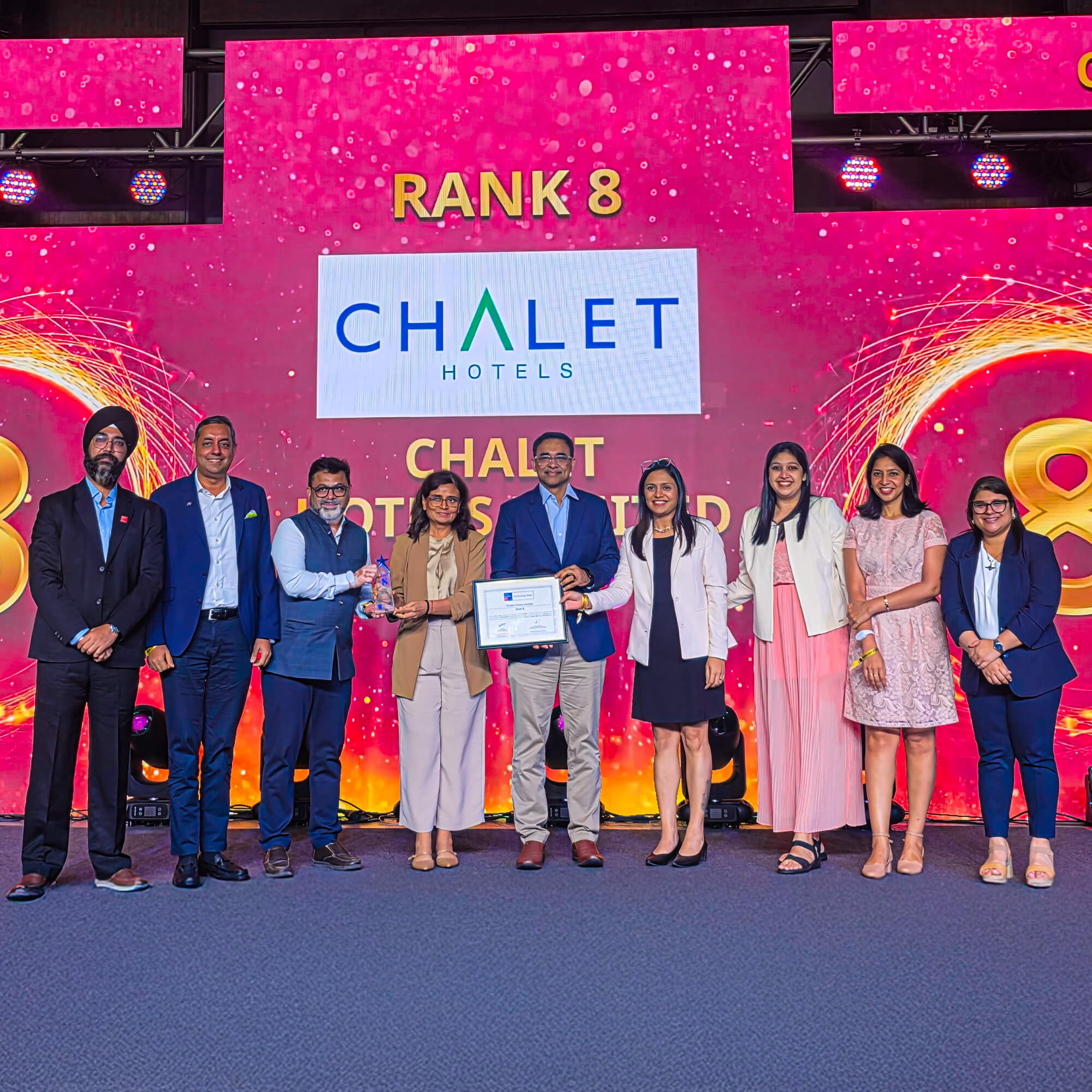 Chalet Hotels Ltd is recognized among India's Top 100 Great Places to Work