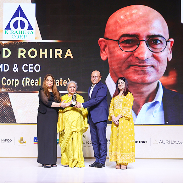Vinod Rohira, MD & CEO, K Raheja Corp, was honoured with the 'Iconic Real Estate Leader of the Year' recognition at the 18ᵗʰ Realty+ Excellence Awards 2026 - West