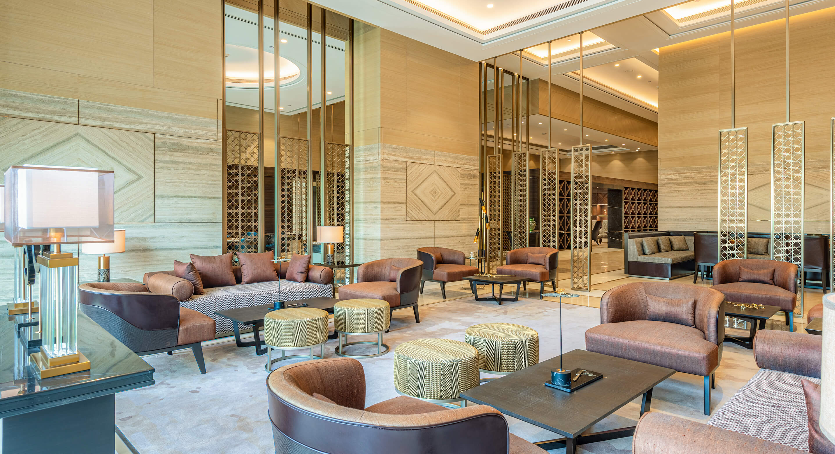 New in luxury apartments: Designer lobby, in-house spa