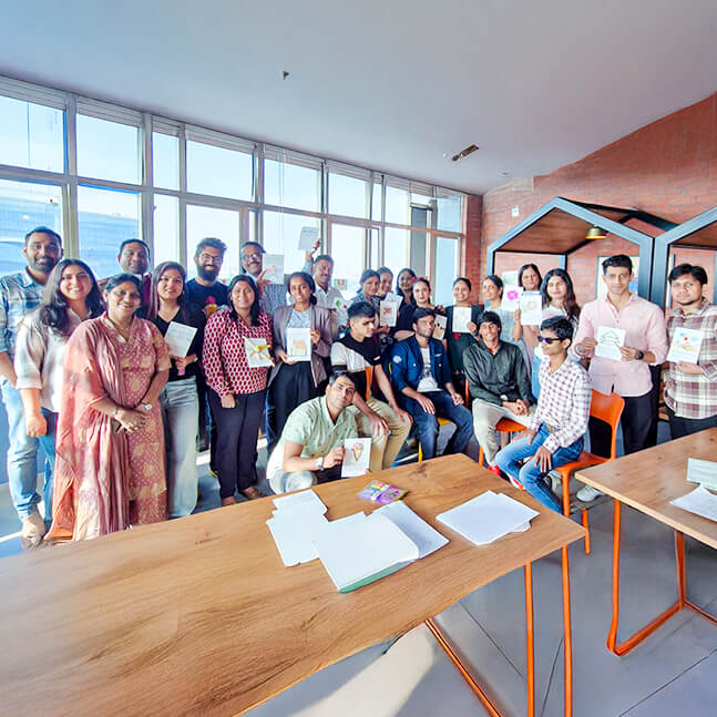 K Raheja Corp Employees Craft Braille Learning Cards To Empower Visually Impaired